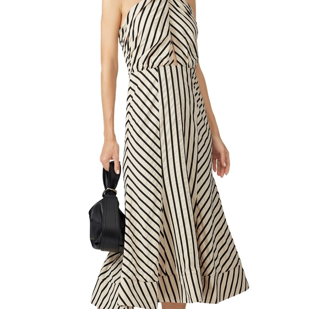 SOLD - C/MEO COLLECTIVE Halter Midi Dress - Picture 1 of 4
